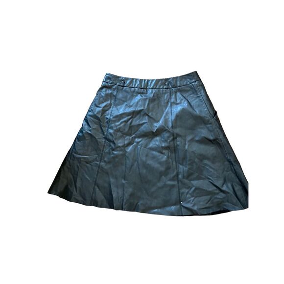 Joie black lamb skin soft leather mini skirt maisel small euc - Picture 3 of 5